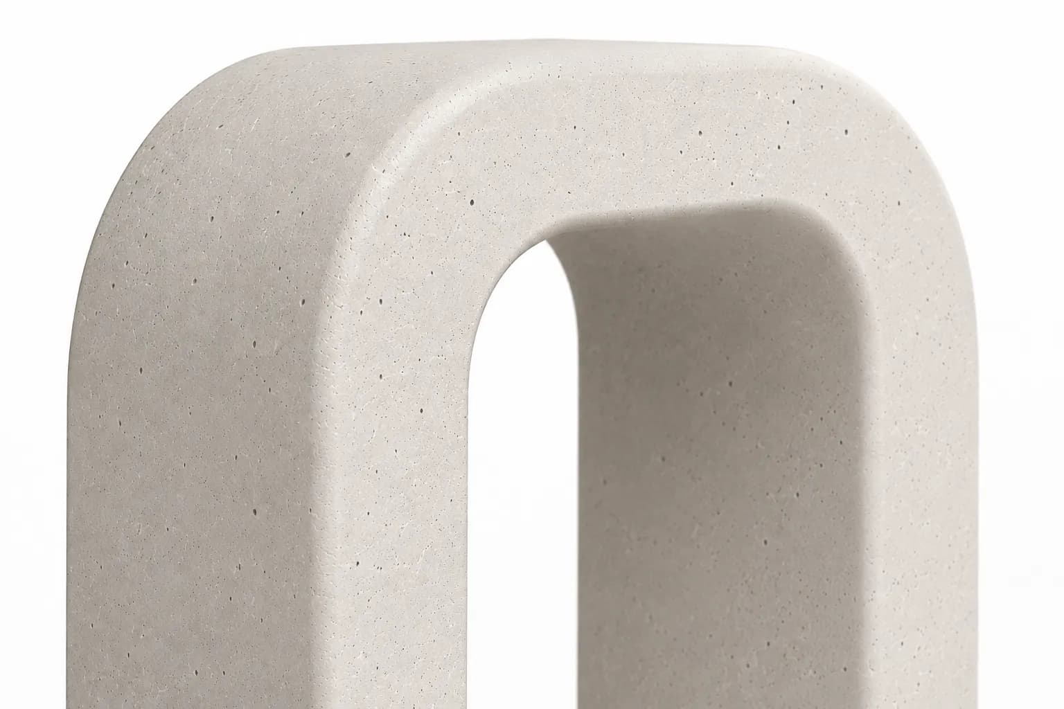 Livora Bollard — detail close-up — off-white concrete + iroko
